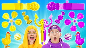 Eating only one color food for 24 hours || last to stop eating purple vs yellow by 123 go! trends: | 123 GO FOOD