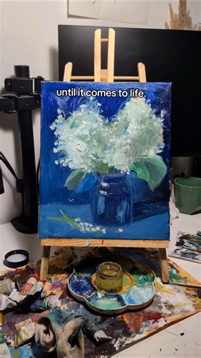 alive 🪻 still life oil painting #artprocess #artshorts #oilpainting #art
