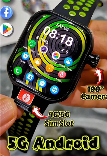 Sim Supported Smart Watch With Multiple Features And All Working Apps ❤️ #simwatch #smartwatch #freefire #trending #viral