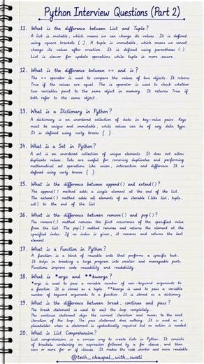 Python Interview Questions & Answers Part 2 | Top 10 Python Interview Questions for Beginners (2026)