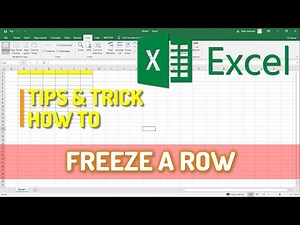 Microsoft Excel How To Freeze A Row