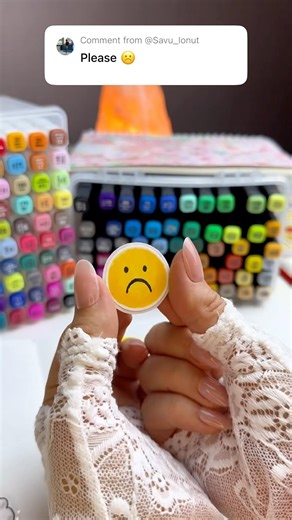 This Comment Made Me Create a Sad Emoji Sticker #art #sticker #diy #craft #markerart #youtubeshorts