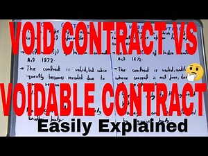 Void vs Voidable Contract|Difference between void and voidable contract|Void and voidable contract