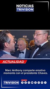 🔴 #NoticiasTrivisión | Marc Anthony acompañó al presidente Rodrigo Chaves en la entrega del premio “Champion of Freedom”, otorgado por Florida International University en Miami este viernes. El artista puertorriqueño junto a su esposa, la modelo paraguaya Nadia Ferreira, fueron invitados destacados de la gala. | Noticias Trivisión