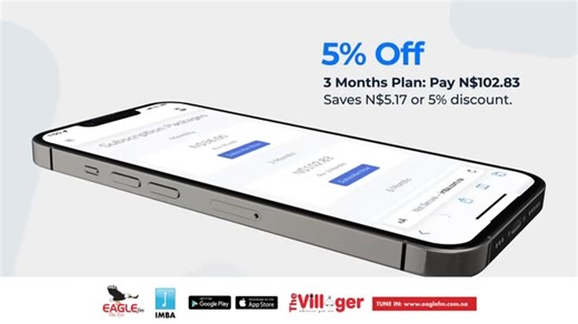 How to unlock the premium features in the IMBA app that include: ✨ Hymn Melodies ✨ Offline Mode ✨ Tender Adverts ✨ Priority Support ✨ Vacancy Adverts Update your app now: appurl.io/nuielEjt0X | Eagle FM Namibia