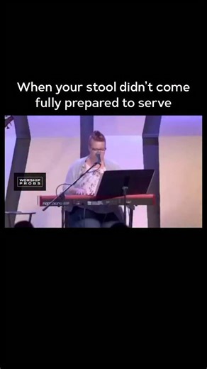 Worship Probs on Instagram: "Oh nooo 😳😂 Worship leaders, add this to your “things they don’t teach you in worship leader school” list! That stool said “it’s my time to go home to Glory.” 👋💺 Props to her for handling it so well. That laugh gets me every time! 😂👏 Ever had something wild happen mid-service—mic die, lyric vanish, power go out, drumstick fly? Tell us your best (or worst 😅) church-service fail stories below 👇 🎥 @wes_mccutcheon & @kirstenparr_youknow 💛 Thanks for hanging with
