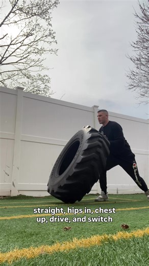 Ballistic like a handfight 💥 Flip tires. Build full-body power. Dominate your off-season. 👊 #OffSeasonTraining #BallisticStrength #CoachCocoPerformance