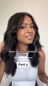 Part 3 of how to style your curtains bangs! You can get that feathered back bang look with a flat iron. Save this video so you can try it the next time you style your curtain bangs. #CurtainBangs #hairstylingtips #hairtutorial #haireducator | Haiirology By Jen