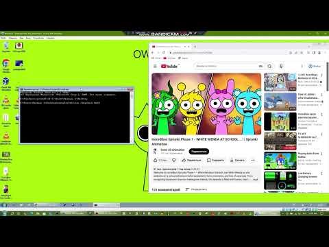 Sprunki Simon, Sky, Pinki, Vineria Crying Has BSOD VM (Windows 7)