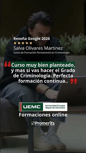 Curso Gratuito en Criminología UEMC Online