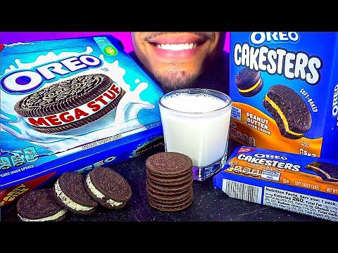 ASMR CANDY EATING OREO MUKBANG CAKESTERS EGG COOKIES TALKING JERRY BIG BITES MOUTH SOUNDS TINGLES
