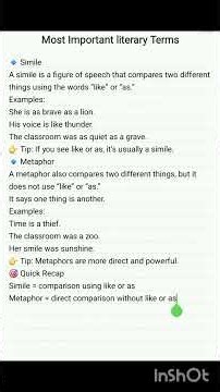 Simile And Metaphor —what’s the difference?Let me explain with easy examples.”#Simile #Metaphor #1m