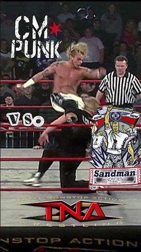 CM Punk vs Sandman IN TNA #wwe #ecw #cmpunk #wwefunny #wrestlingfans316 #wweraw #tnawrestling