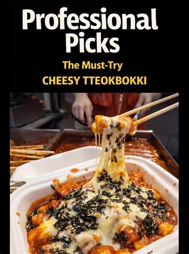 Korean Rice Cakes Covered in Melted Cheese 🔥