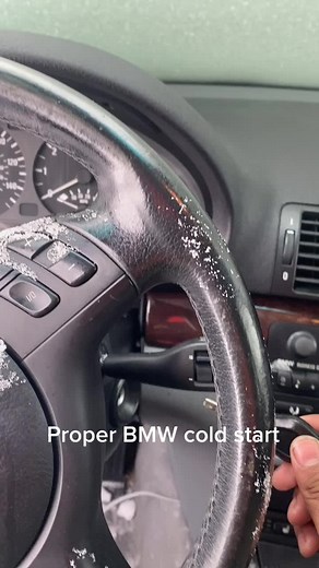 proper BMW cold start #e46 #bmw | cold start