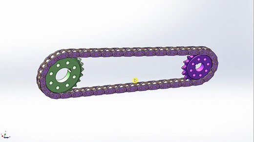 Solidworks链条装配及链传动