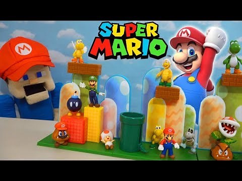 Super Mario Bros Acorn Plains Figure PLAYSET unboxing!! Mario Party 2019