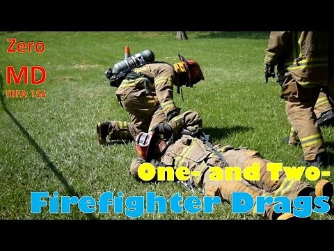Firefighter Drag Training | One- and Two-Firefighter Drags | Virginia Beach Fire Academy | TRFA 156