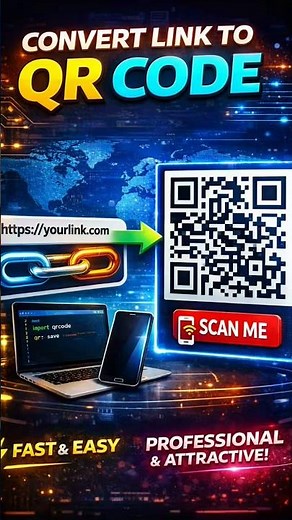 Convert Any Link to QR Code in Seconds with Python! 🚀