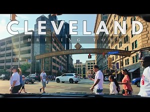 Downtown Cleveland - A Scenic Driving Tour in 4K
