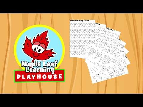 Valentine Missing Letters | Simple Worksheet for Kids | Maple Leaf Learning Playhouse