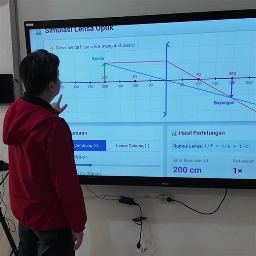 Simulasi jalan di Smartboard / TV Gede Touchscreen
