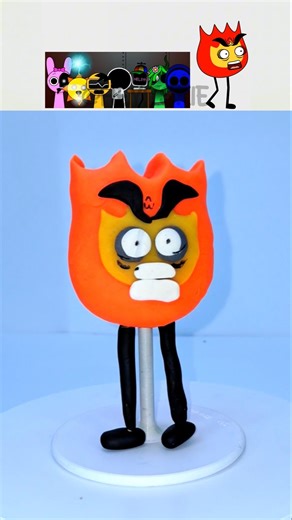 Sprunki 🎵 I Made Firey 🔥 Phase 2 👹 With Clay 🔴🟠 Battle for Dream Island 🏝 #sprunki 🎶