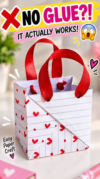 ❌ No Glue Paper Bag DIY 😱 | Easy Paper Bag Making | DIY Gift Bag Tutorial #shorts