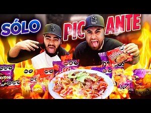 ¡UN DÍA SÓLO COMIENDO COMIDA PICANTE 🌶 🔥 🥵 ! Estuvo difícil