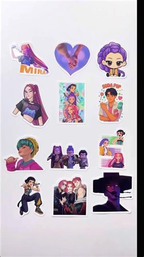 K-pop Demon Hunters-Simple Sticker Pack ‪@SticklyLove‬