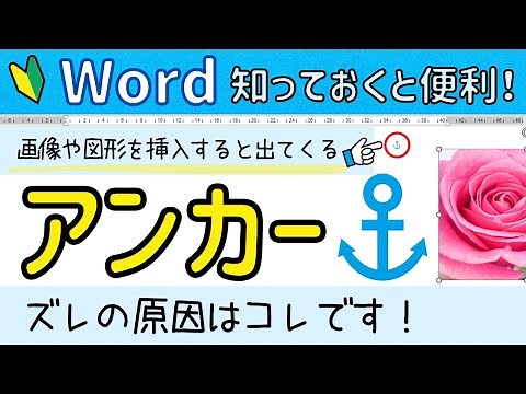 Word【アンカーの操作】図形や画像を入れた時に出てくる碇マークには意味があります!!