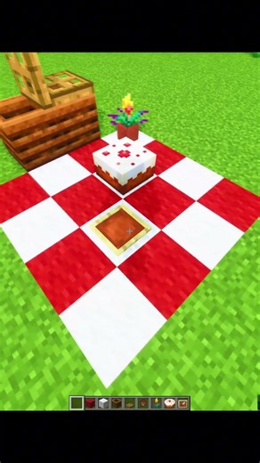 Minecraft Picnic Setup 🤓 #minecraft #shorts