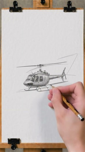 Drawing a train and a helicopter || Public transportation