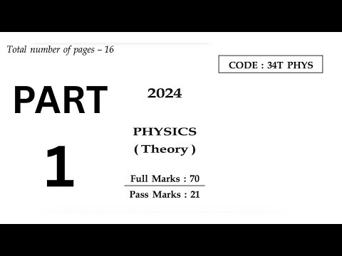 SEBA 2024 Class 12 Physics Question Paper Discussion l Part 1 | Assamese + English