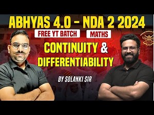 NDA Maths - Continuity and Differentiability | Maths For NDA | Target NDA 2 2024- Learn With Sumit