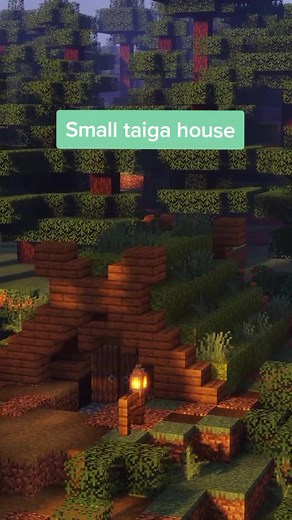 Small taiga house #minecraft #minecraftbuilding