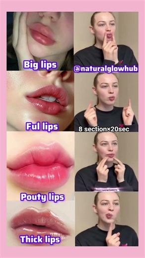 Get Big & Plump Lips Naturally | Lip Exercise #shorts