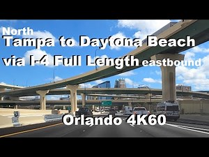 Interstate 4 Full Length Eastbound 4K60 Lutz FL to Daytona