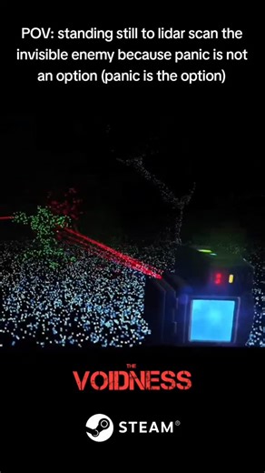 POV: standing still to lidar scan the invisible enemy because panic is not an option #games #horror #GamingMeme #gaming #GameDev | Steelkrill Studio