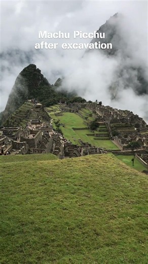 Machu Picchu before and after excavation #machupicchu #peru #mountains #historicalstories #explore