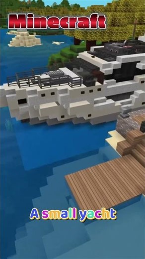 A small yacht in Minecraft #tutorial #grandpacraft #minecraftbuilding