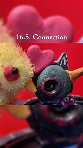 16.5. Connection #stopmotion #catgirl #duck #roar #music #art #animation #hope #connection #heart