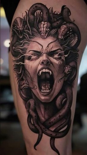 What does the Medusa tattoo really mean? 🐍✨ #shorts #mythology #tattoos