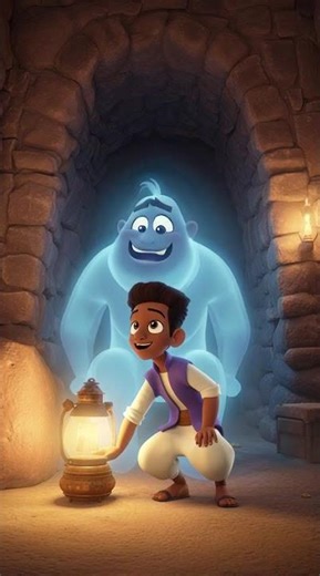 Aladdin Cave Scene | 3D Cartoon Short | Mysterious Lamp Story