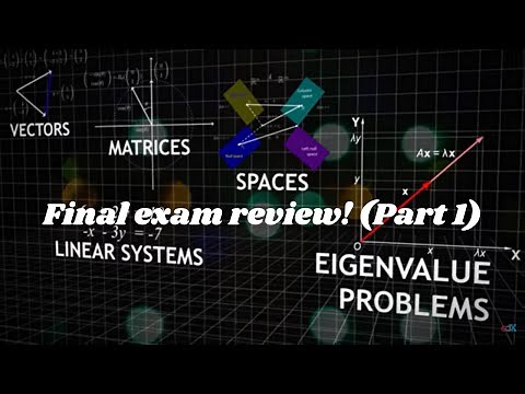 Linear Algebra Final exam review: Part 1