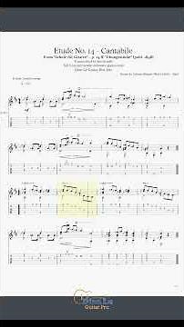 (J.K. Mertz) Lessons Guitar - Etude No. 14 - Cantabile, for Classical Guitar