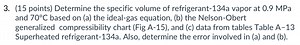 Determine the specific volume of refrigerant-134a vapor at 0.9 ... | Filo