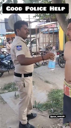 “Friendly Police Officer Spreads Positivity!”