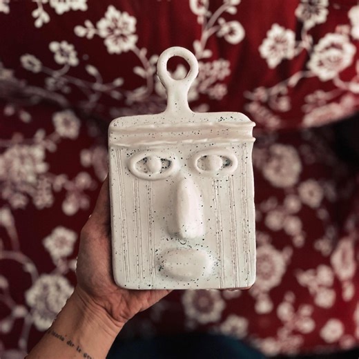 Abstract Black & White Ceramic Face Mask – Handmade Wall Art, Modern Minimalist Home Decor Sculpture - Etsy