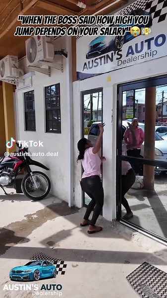 Not the whole team jumping for this salary 😭💵 #fyp #trend #austinsautodealership #xybca #guyanesetiktok🇬🇾